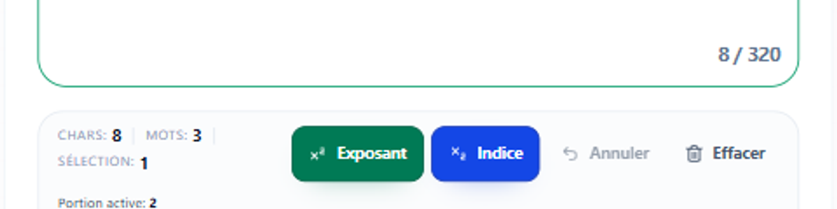 Comparaison entre caractères convertis et caractères non pris en charge