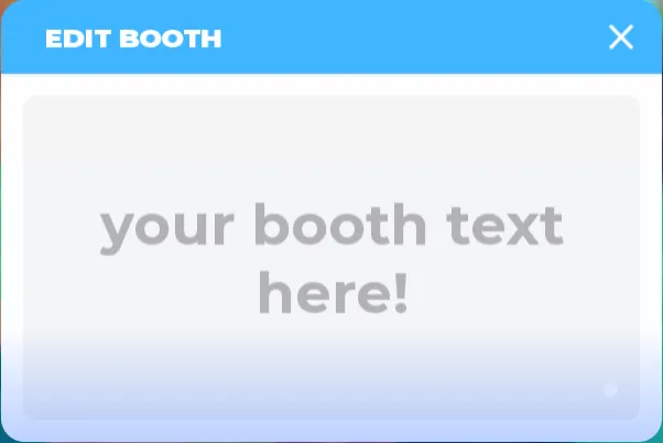 Empty Edit Booth text box in PLS DONATE