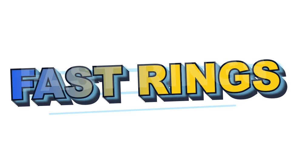 Original TextKits Sonic-inspired blue and gold text preview reading Fast Rings