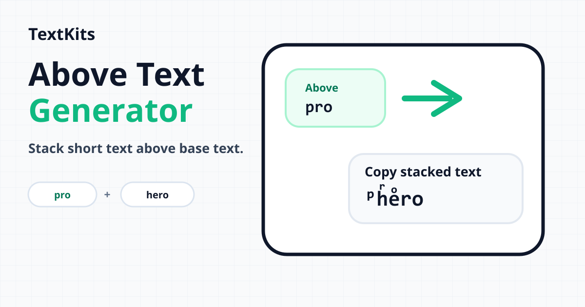 Above Text Generator | Stack Text for Copy Paste