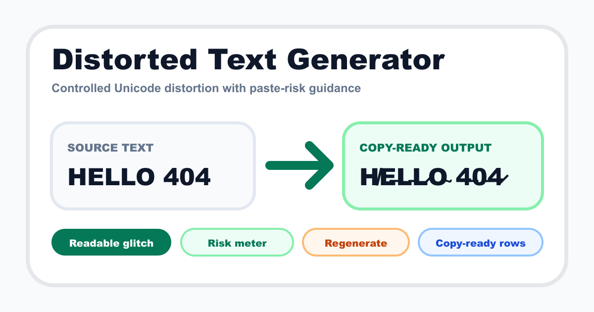 Distorted Text Generator for Copy and Paste | TextKits